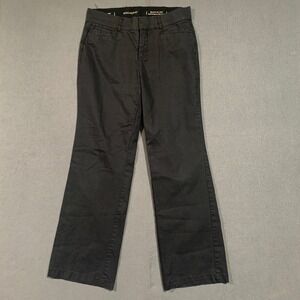 Dockers‎ Womens Black Khaki Pants US 8 M Relaxed Leg Career Casual